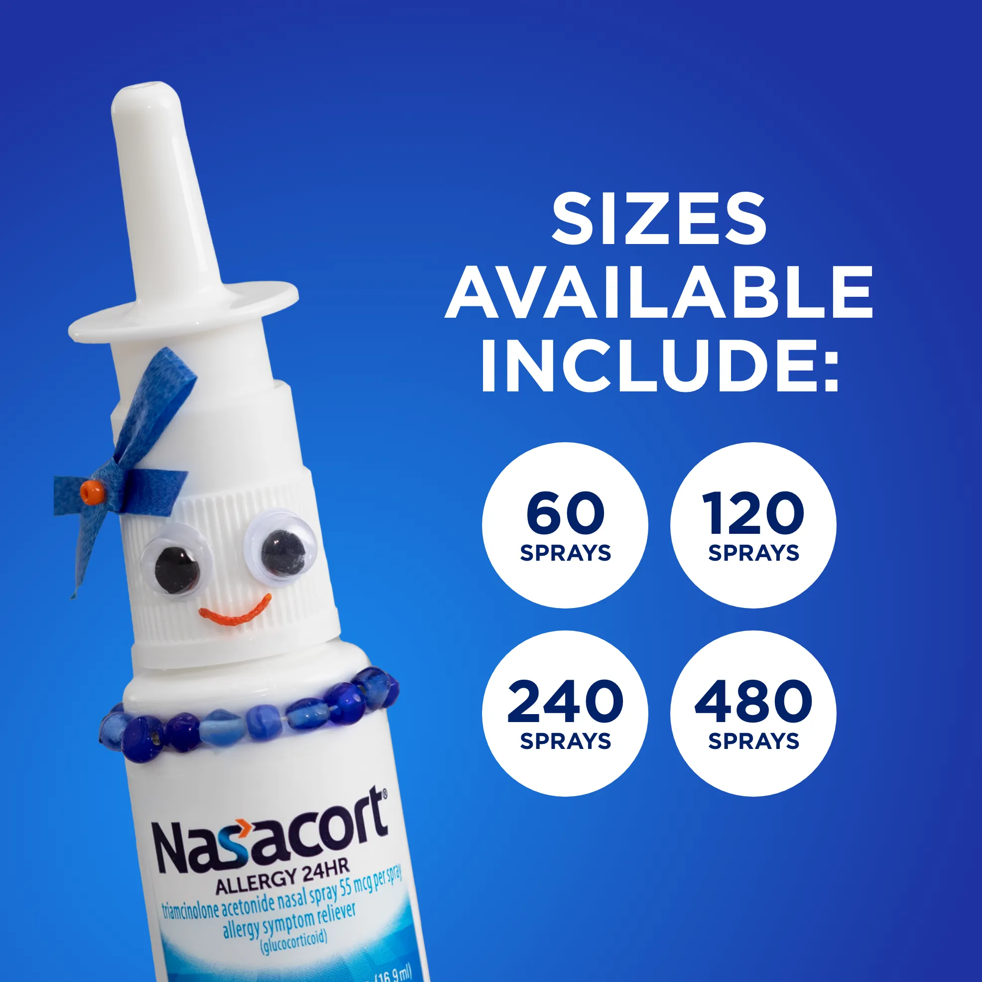 Nasacort® Allergy 24HR product images - front and back of product and packaging