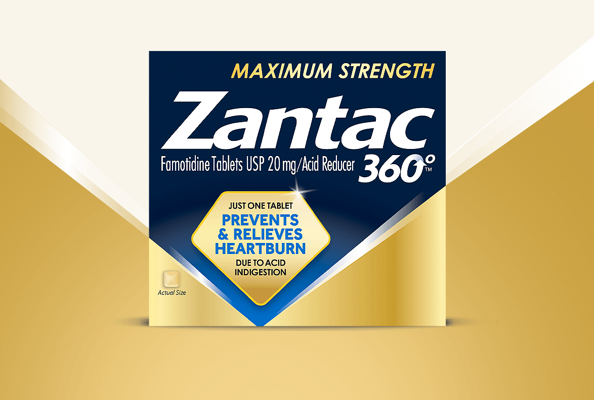 Maximum Strength Zantac 360 package