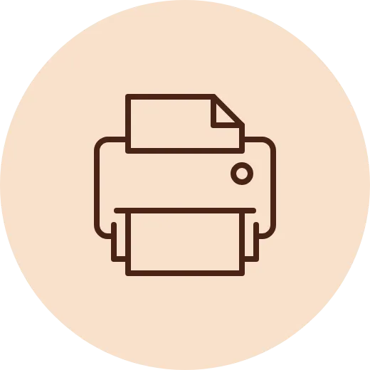An icon of a printer.