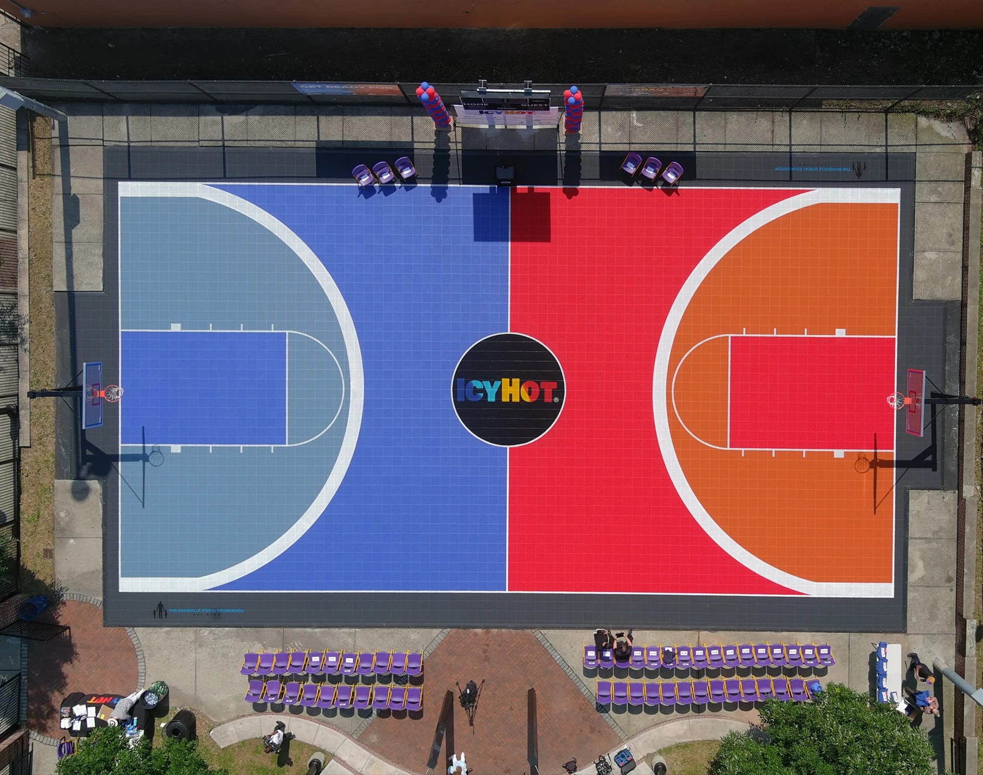 Aerial shot of one of Icy Hot's Comebaq Courts.