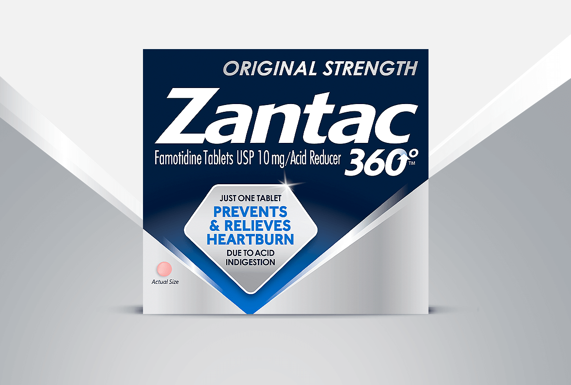 Original Strength Zantac 360 package