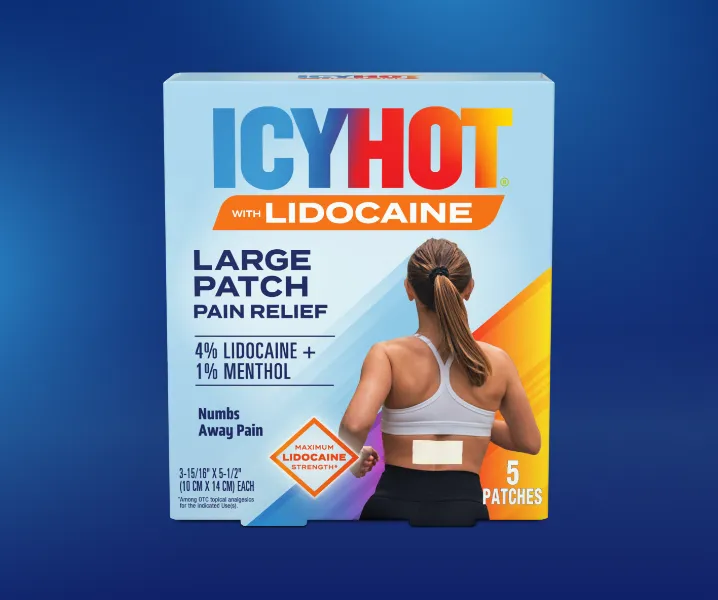 Icy Hot® Lidocaine Patch: front of packaging.