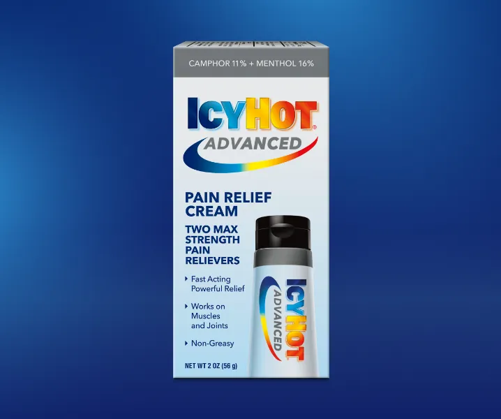 Icy Hot® Advanced Cream front of packaging.